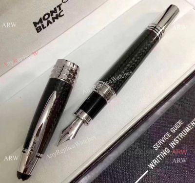 2018 New Mont Blanc John F. Kennedy JFK Copy Fountain Pen Black Carbon